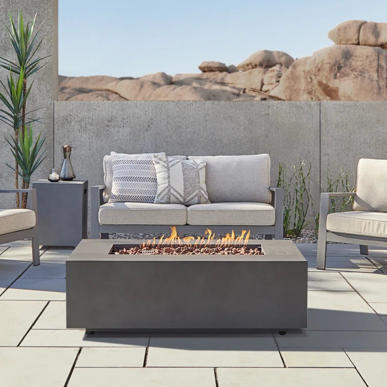 AEGEAN Propane / Natural Gas Outdoor Fire Pit Table